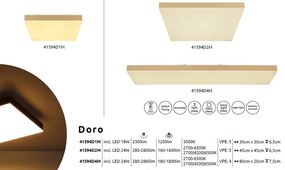Plafoniera LED dimabil cu telecomanda design modern Doro alama 30x30cm
