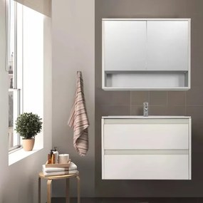 Mobilier complet de baie Porto 80, alb