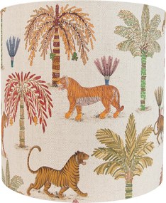 Abajur din material textil multicolor cu imprimeu animal 40/40/40