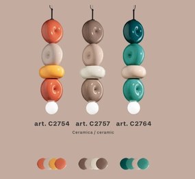 Lustra retro realizata manual din ceramica Bumbum