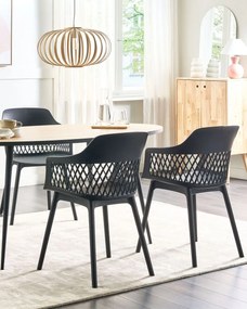 Set 2 buc scaun tip bar Anneli (negru). 1077426