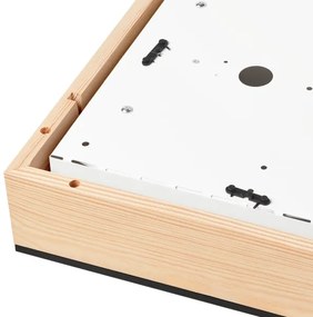 Plafonieră NATURAL SQUARE 4xE27/15W/230V 39x39 cm pin/negru