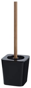 Perie toaleta 11.6x11.6x12.5 cm, bambus/polimer, negru/natur