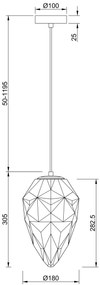 Pendul Globo Maytoni E27, Crom, P052PL-01BL, Germania