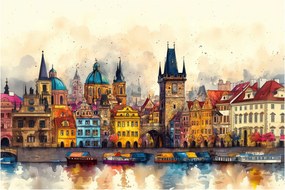 Tablou - Toamna în orașul pictat (90x60 cm)
