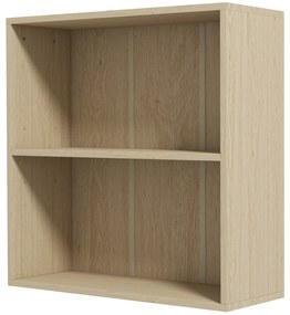 HOMCOM Bibliotecă raft de depozitare cu 2 compartimente și raft reglabil, 60 x 24 x 63 cm, efect lemn natural | Aosom Romania