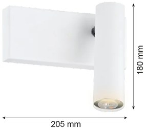 Argon 8064 - Aplica perete ETNA 1xG9/6W/230V albă