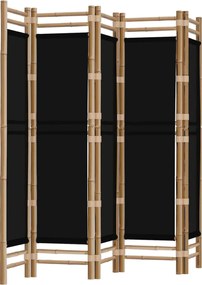 vidaXL Separator de cameră pliabil cu 5 panouri 200 cm bambus și pânză