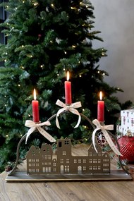 Panglica din bumbac, 5m, Merry Christmas
