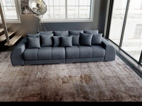 Canapea extensibilă dumonde cu 2 lăzi de depozitare si sezut confortabil din spuma high-density, Verona Enjoy Antracit 310x100 cm