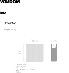 Jardiniera plante design decorativ modern exterior / interior GATSBY WALL 80x25x80cm