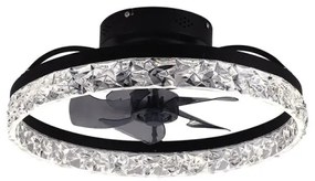 Plafonieră LED dimabilă cu ventilator LED/35W/230V 3000-6500K negru + telecomandă