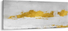 Tablou - Mișcări aurii și gri (120x50 cm)