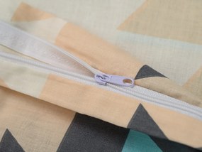 Lenjerie de pat din bumbac Renforce DIAGRAM crem Dimensiune lenjerie de pat: 2 buc 70 x 90 cm | 200 x 220 cm
