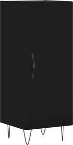 vidaXL Servantă, negru, 34,5x34x90 cm, lemn compozit