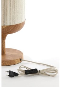 Veioză în culoare naturală cu abajur textil (înălțime 50 cm) Dania – Light &amp; Living