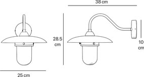 Aplica de perete exterior design industrial Cloe