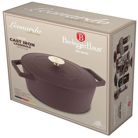 BerlingerHaus Tigaie din fontă cu capac Leonardo 24 cm, 24 cm