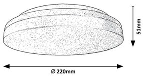 Rabalux - Plafonieră LED pentru baie LED/18W/230V IP54 3000K/4000K/6000K