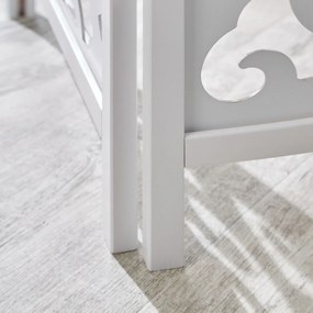 PAR201 - Paravan despartitor - Lemn alb - cu 3 sau 4 Panouri