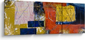 Tablou - Abstract (cu ceas) (90x30 cm)