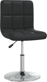 vidaXL Scaun de bar, negru, piele ecologică