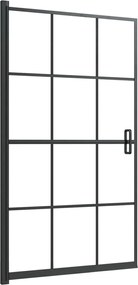 vidaXL Cabină de duș, negru, 80x140 cm, ESG