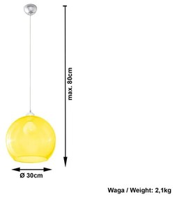 Lustră Sollux Bilbao, galben