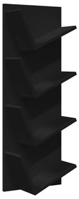 840717 vidaXL Bibliotecă de perete cu 4 niveluri, negru, 33x16x90 cm