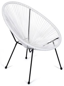 Fotoliu de grădină din ratan artificial Bonami Selection Avocado, alb