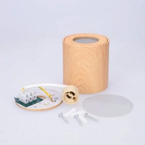 Spot pentru baie BRILAGI MIA 1xGU10/30W/230V 84x80 mm decor stejar IP44