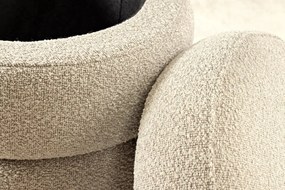 Taburete cu spatiu de depozitare, Tesatura boucle taupe, VOQUE 50cm