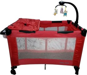 Patut Pliant, Tarc copii Baby Care™ NEST, Pliabil pe 2 Niveluri cu muzica si Masa infasat, Jucarie Carusel cu jucarii din plus, geanta transport