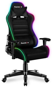Scaun gaming pentru copii Rover 6 (negru + multicolor) (cu iluminat LED). 1087549