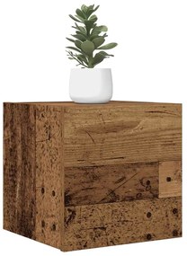 vidaXL Dulap TV montaj pe perete, lemn vechi, 30,5x30x30 cm
