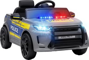 AIYAPLAY Mașină Electrică de Poliție 12V cu Telecomandă, Lumini și Sirenă, Gri | Aosom Romania