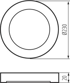 Kanlux 24607 - Plafonieră/încastrată LED 2 în 1 ERGA LED/17W/230V 3000/4000/6500K neagră