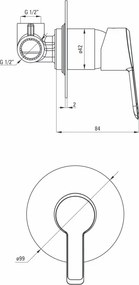 Arnika Nero baterie lavoar incastrata finisaj negru BQAN44L