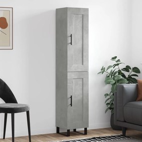 vidaXL Dulap înalt, gri beton, 34,5x34x180 cm, lemn prelucrat