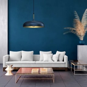 Lustră pe cablu LINCOLN 1xE27/60W/230V d. 45 cm albastru