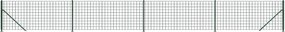 vidaXL Gard plasă de sârmă cu bordură, verde, 1,1x10 m