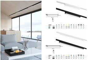 Modul liniar LED pentru sina trifazata MAXLIGHT, LINEAR TRACK BLACK