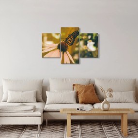 Tablou cu fluture pe floare (90x60 cm)
