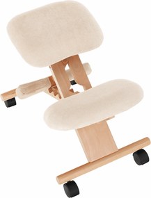 Scaun tip kneeling ergonomic, crem / fag, GROCO