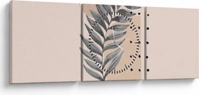 Tablou - Foaie ilustrată N⁰2 (cu ceas) (90x30 cm)