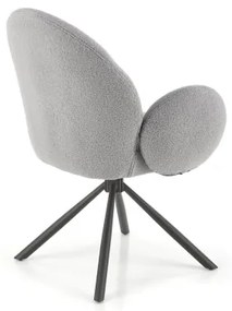 Scaun de dining KIVA, 1 buc., gri