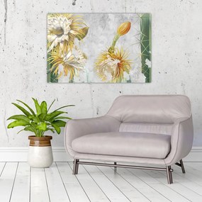 Tablou - Cactuși înfloriți, vintage (90x60 cm)