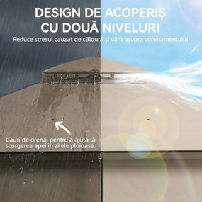 Outsunny pavilion metalic | Aosom Romania