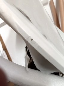 OFERTA Masă de dining rotundă albă KAMI 80x80 cm Calitatea II