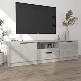 Comoda TV, gri beton, 140x35x40 cm, lemn prelucrat 1, Gri beton